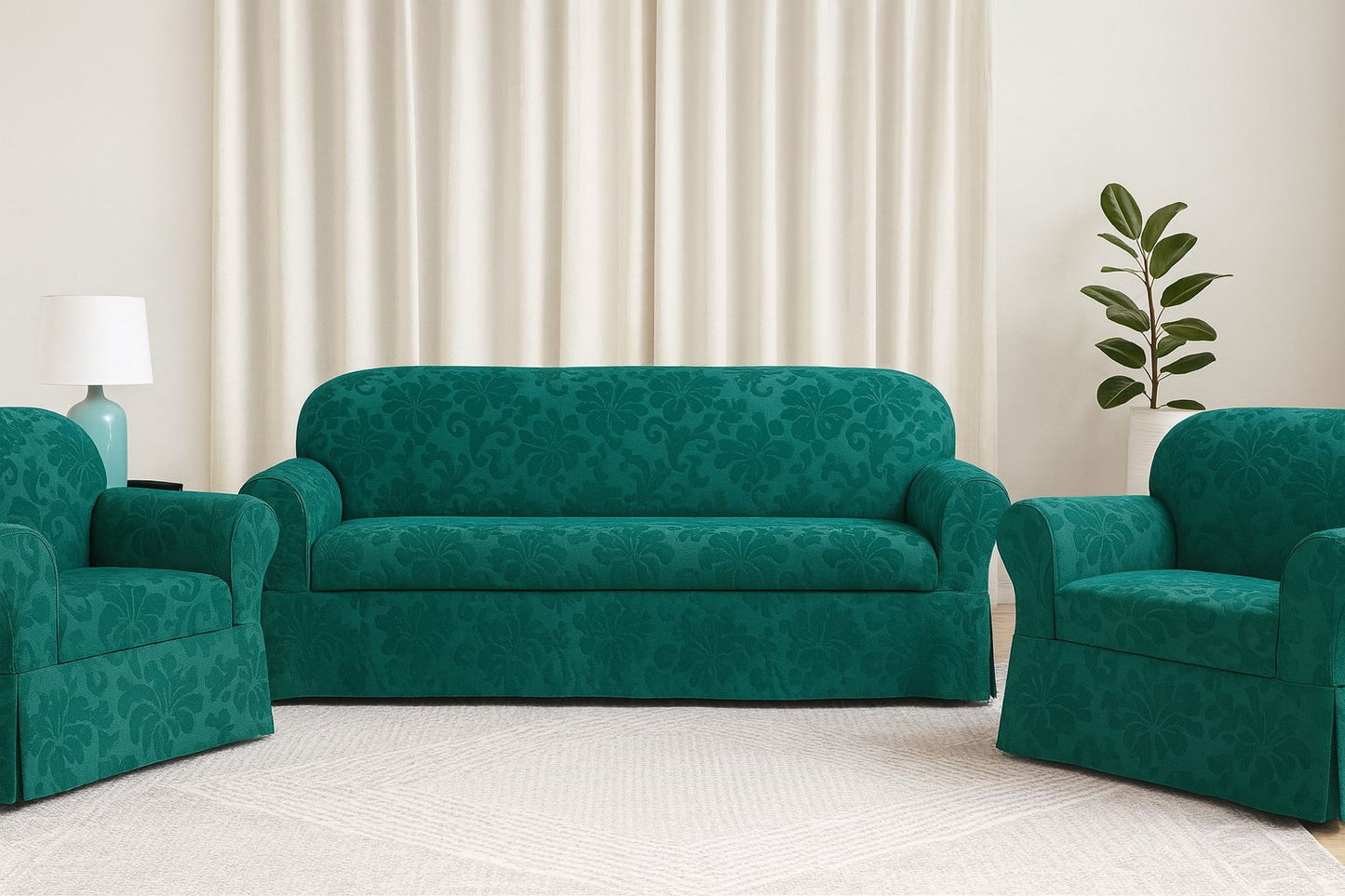 Light Blue Hexagon Quilted