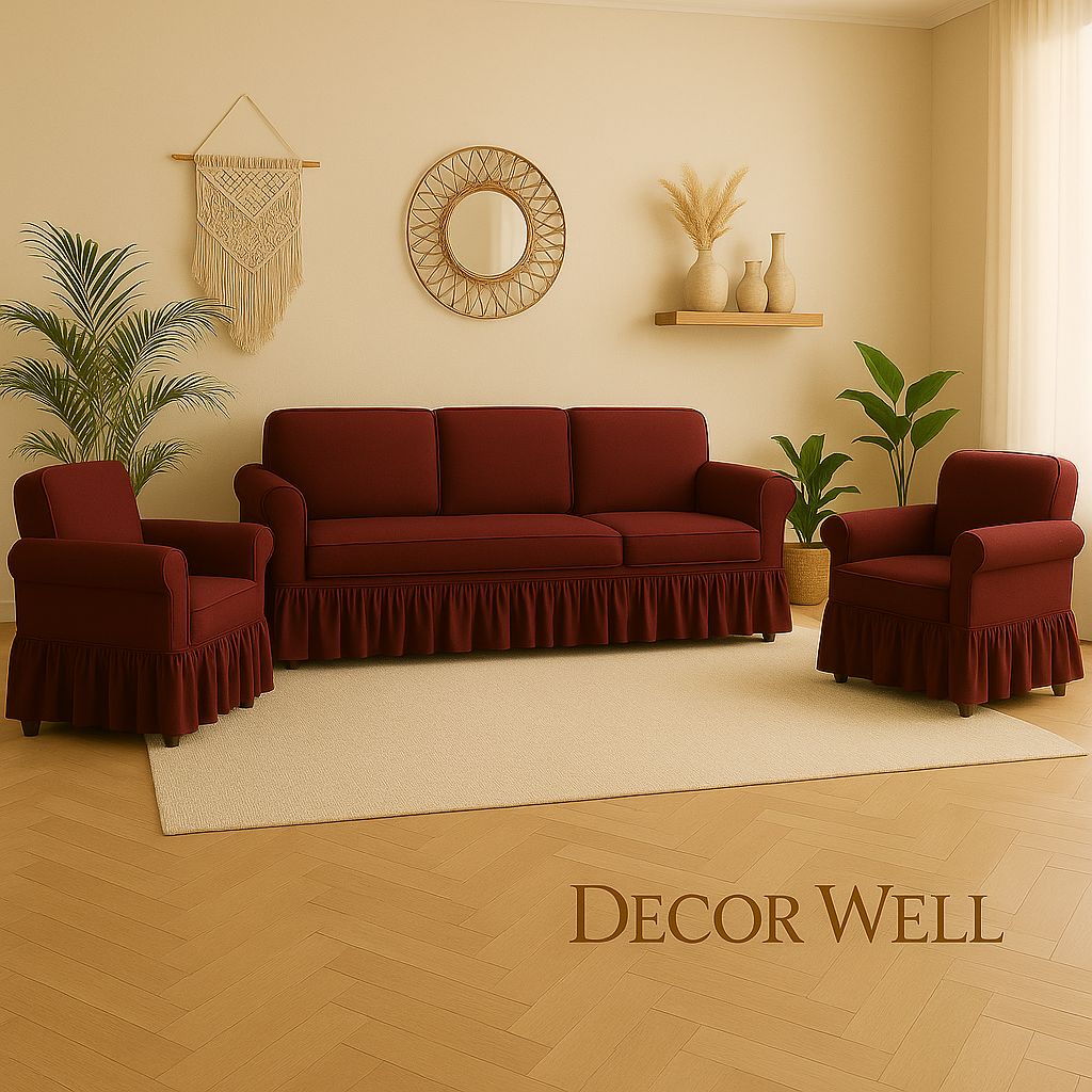 Deep Red Embossed Leaf Cover