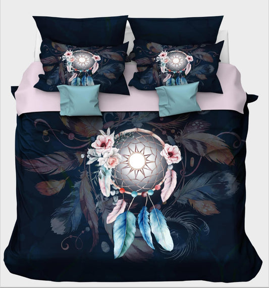 Bohemian Dreamcatcher on Navy Blue Bedsheet