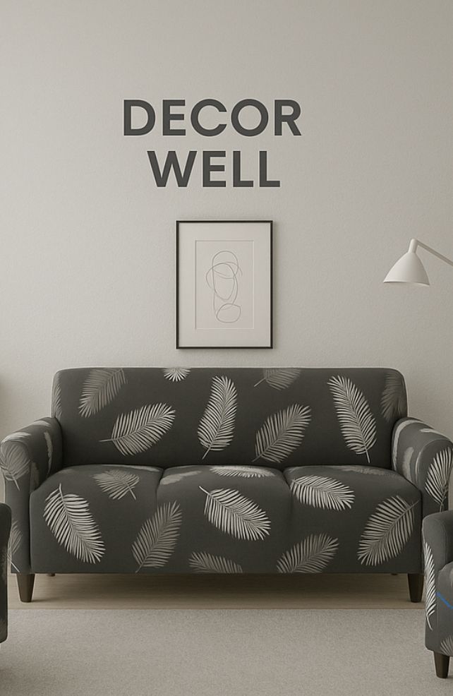 Deep Teal Retro Floral Sectional