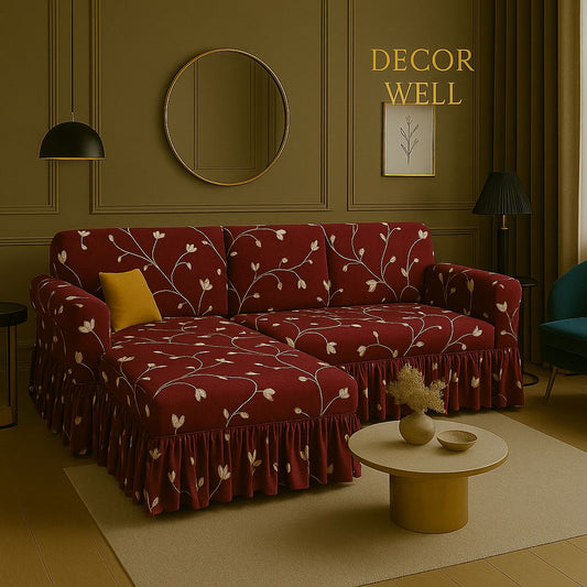 Light Beige Multi-Colored Floral Cover