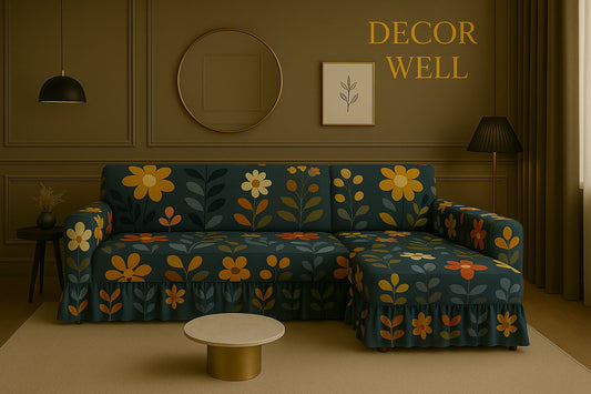 Solid Dark Brown Sofa Cover