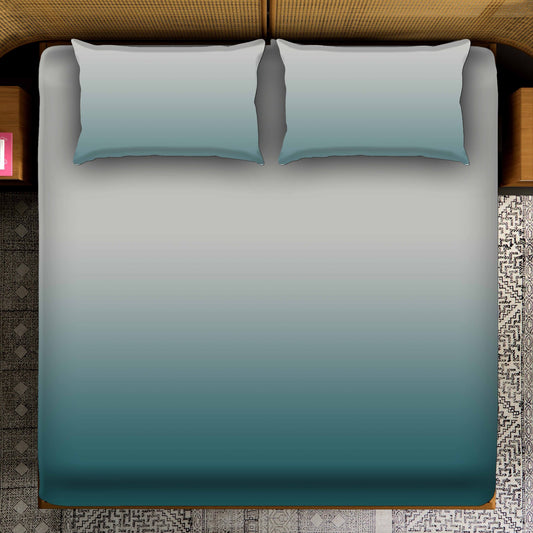 Smooth Blue & Green Ombre Bedsheet