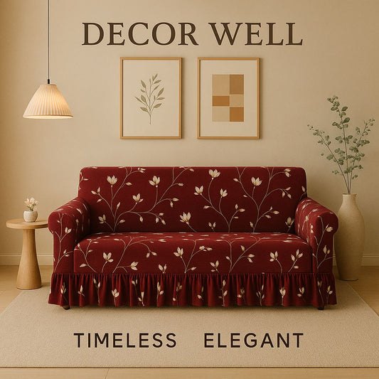 Olive Green Retro Floral Set