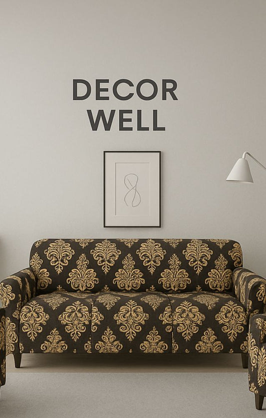 Battleship Grey Floral Cover