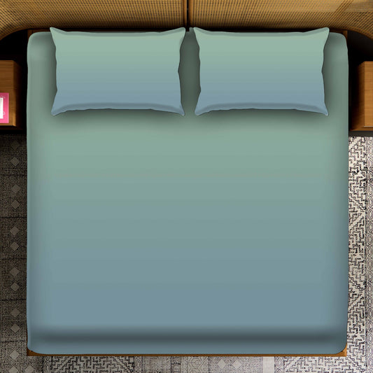 Smooth Blue & Green Gradient Bedsheet