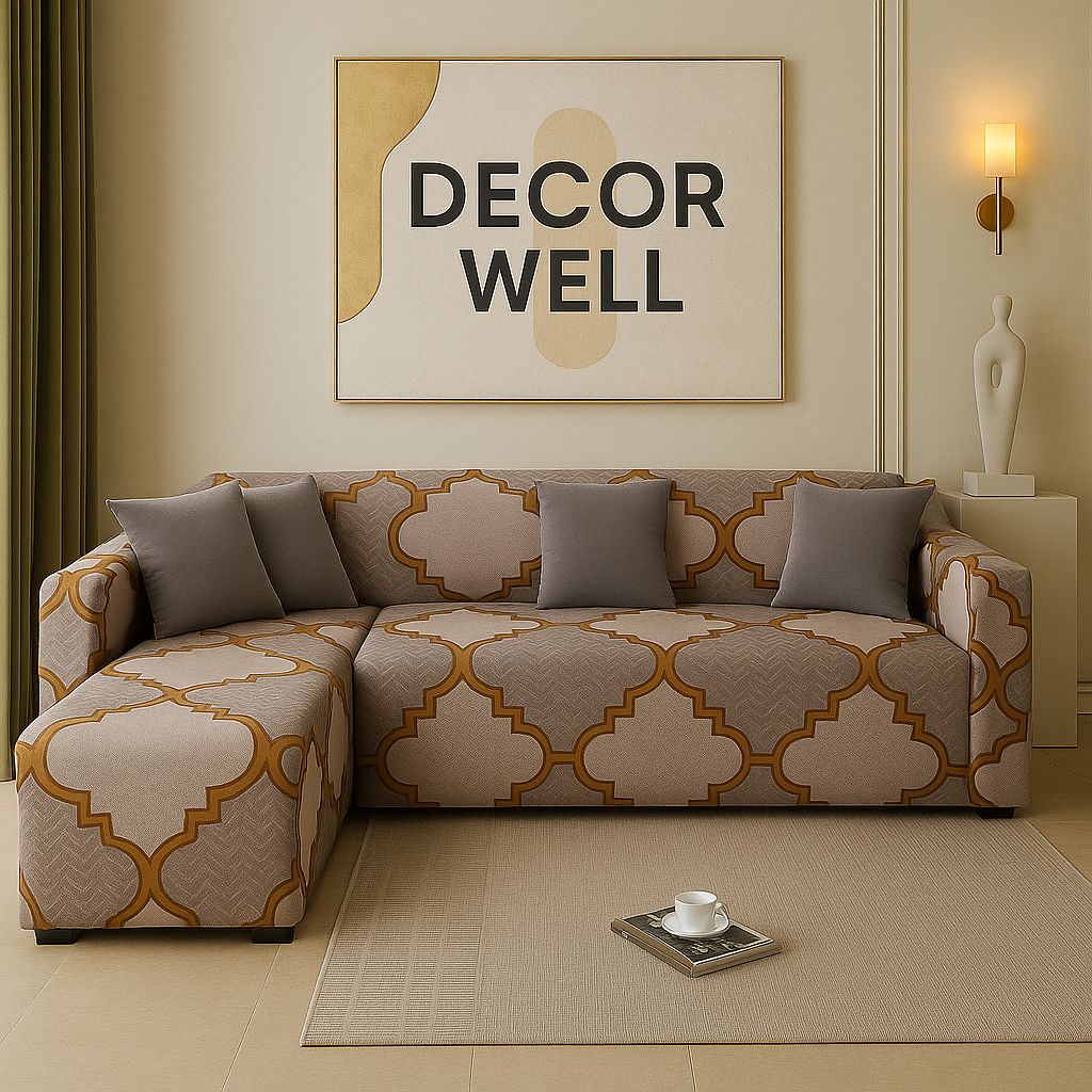 Black Gold Graphic Leaf Pattern Cover