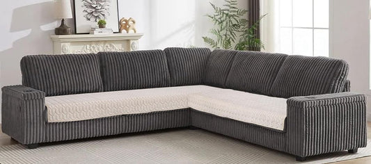 Light Beige Hexagon Quilted Protector