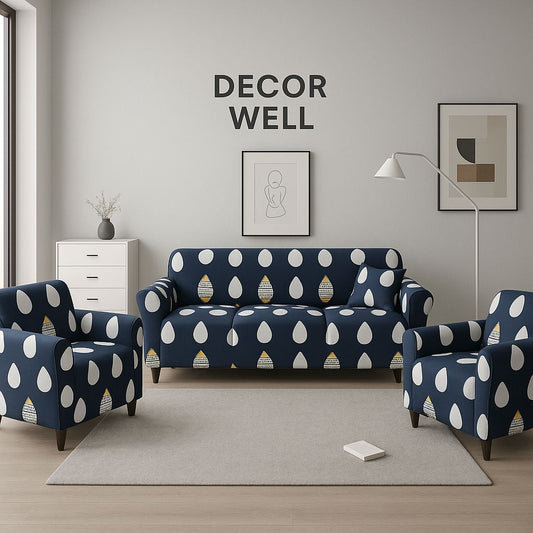 Dark Indigo Monochromatic Floral Cover